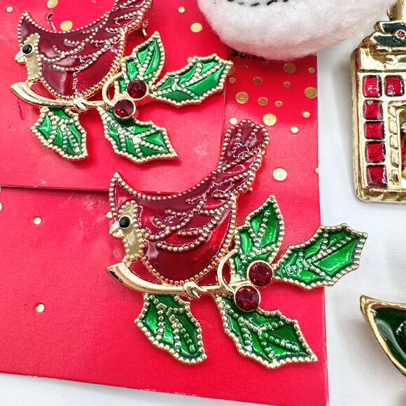 Christmas Brooch Pin Lot Vintage To Now Holiday Noel Festive Fun Xmas 17 Pieces - Picture 5 of 16